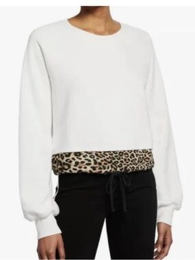 2/$25 Pam & Gela White Leopard Sweatshirt